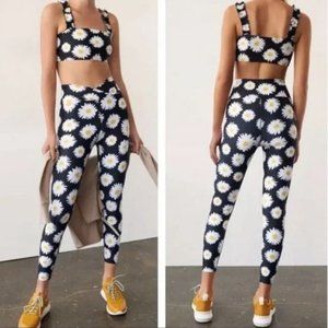Year of Ours Daisy Veronica Leggings XS Black and Yellow Revolve